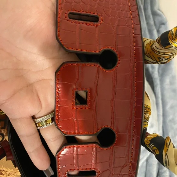 Fashion Chic Red Wine Crocodile Leather Birkin 20 Handbag - Picture 5 of 15